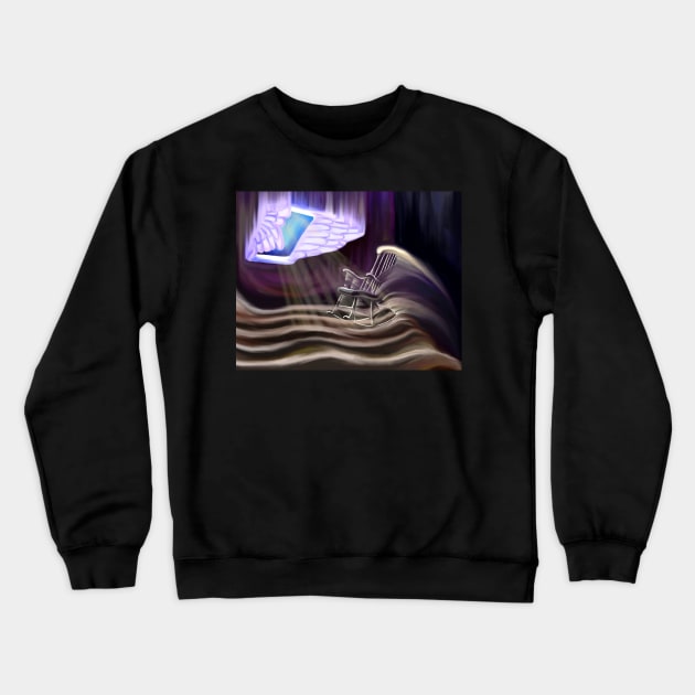 The Empty Grief Guardian Angel Rocking Chair Crewneck Sweatshirt by Art by Deborah Camp